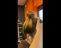 Girl covering forehead with hand falls