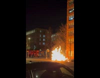 Collab WINY - Firetruck Arrives as Fire from Garbage Blazes