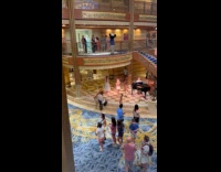 Two women video shoot inside Disney cruise Part 1