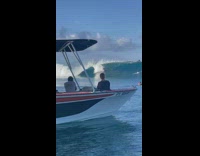 Collab BitchMP - Surfer rides huge wave as boats watch