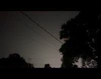 Storm cause continuous flashing lights on night sky