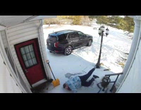 Man slips and falls on ice while getting mail