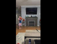 Boy does exhibition and dribbles the ball 