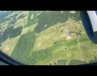 Time lapse plane shadow on ground landing