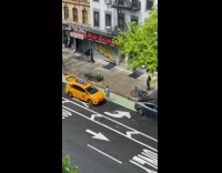 Collab winy - Man play accordion instrument beside taxi cab