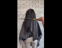 Collab BitchIG2 - Haircut short hair with giant big scissors 