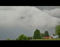 Collab DailyDoseOfInternet - Very thick storm clouds over field tank