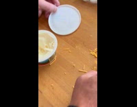 Collab Clips MPUGC - Man wraps pill on cheese for dog 