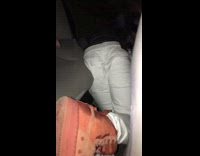 Drunk guy does Naruto Hidden finger jutsu on friend throwing up outside of car