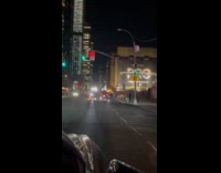 Car crash slides through the road barriers