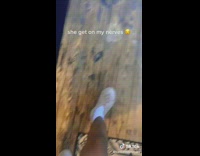 Guy walks out of house in brown shoes ankle bracelet