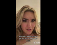 Girl white shirt looking around