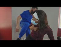 Lady gets her bones cracked by a professional 