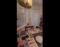 Balloon with party hat does not float