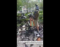 Lady at park covered in pigeons 