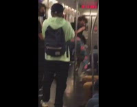 Person dances twerks kids say ew subway