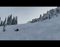 Guy gets skis stuck in snow fail 