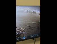 Wind blows large bin over hits guy 