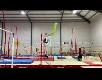 Gymnast Falls Flat on Ground after High Bar