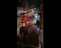 Water main break cause flood on street