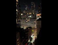 Submitter films fireworks explode near the balcony