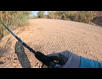 Man fishing close encounter with the snake