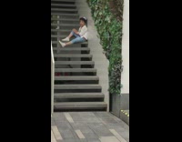 Little kid white polo stairs photo shoot