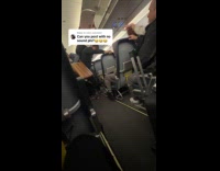 Guy push passenger taking long getting luggage