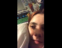 Collab BitchMP - White cat slowly puts paw on girls eye in bed 