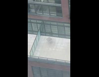 Patio furniture flies off rooftop heavy pt. 2