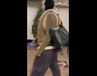 Talking Christmas tree chats with MTA employee