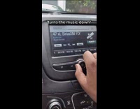 Guy turns down music so he can see better 