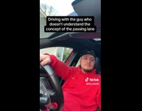 Collab Clips MPUGC2 - Guy Red Hoodie go slow on passing lane 