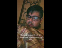 Guy judges people on facebook before bed