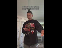 Guy black michael jordan basketball jacket doing mohawk with gel