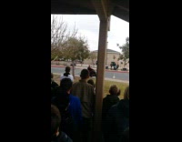 Police k9 dog attack demonstration guy cart crowd