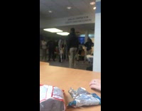 guy trust falls on a girl she lets him fall