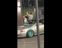 Guy grey sweater music video car night