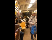 Collab WINY - Guinness drink can mascot inside the train