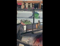 Collab JerrySlams - man spins baby pink snow suit