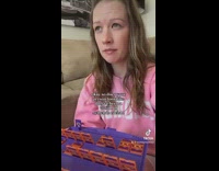 Mom asking little girl guess who game 