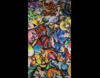 Artist shows Nintendo characters drawing 