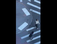 Cheater vandalized white car drive on street 