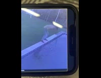 Guy falls in frozen pool breaks ice 