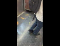 Collab WINY - Two men sleep in train with large dog plushy part 1