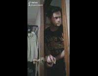 Black shirt guy video game face filter