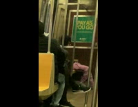 Collab WINY - Man hoodie jacket smoke inside the train