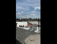 Inflatable kiddie pool rooftop black cowboy hat 