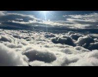 Sky above the clouds view from plane