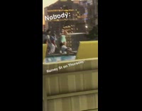 Rap video shoot girl twerk dance pool